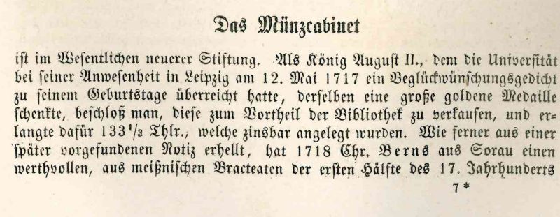 Friedrich Bülau, Sr. Majestät des Königs Johann von Sachsen Besuch der Universität Leipzig ..., Leipzig 1858, S. 99.
