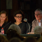 Olga Tokarczuk: Empusion
Lesung in der Universitätsbibliothek
bei Leipzig liest / Buchmesse 2025 Leipzig
(v.l.: K.Golimowska, O.Tokarczuk, L.Quinkenstein)
Foto: UBL Thomas Kademann