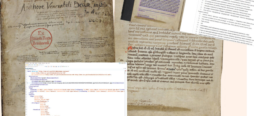 Collage aus Handschrift und HTR im Einsatz